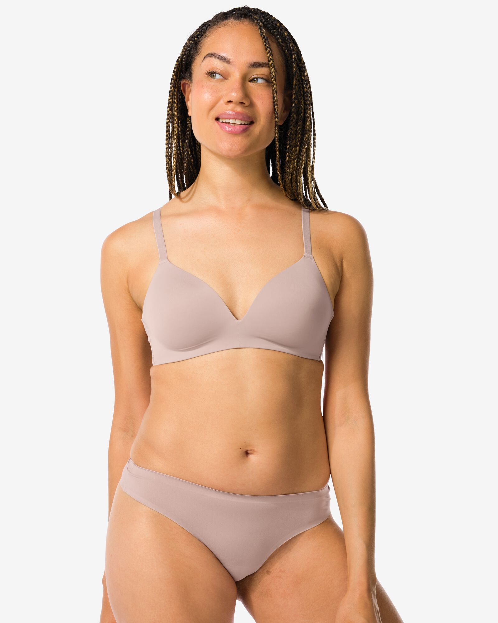 Damen-String Second Skin, Mikrofaser beige - 1000011234 - HEMA