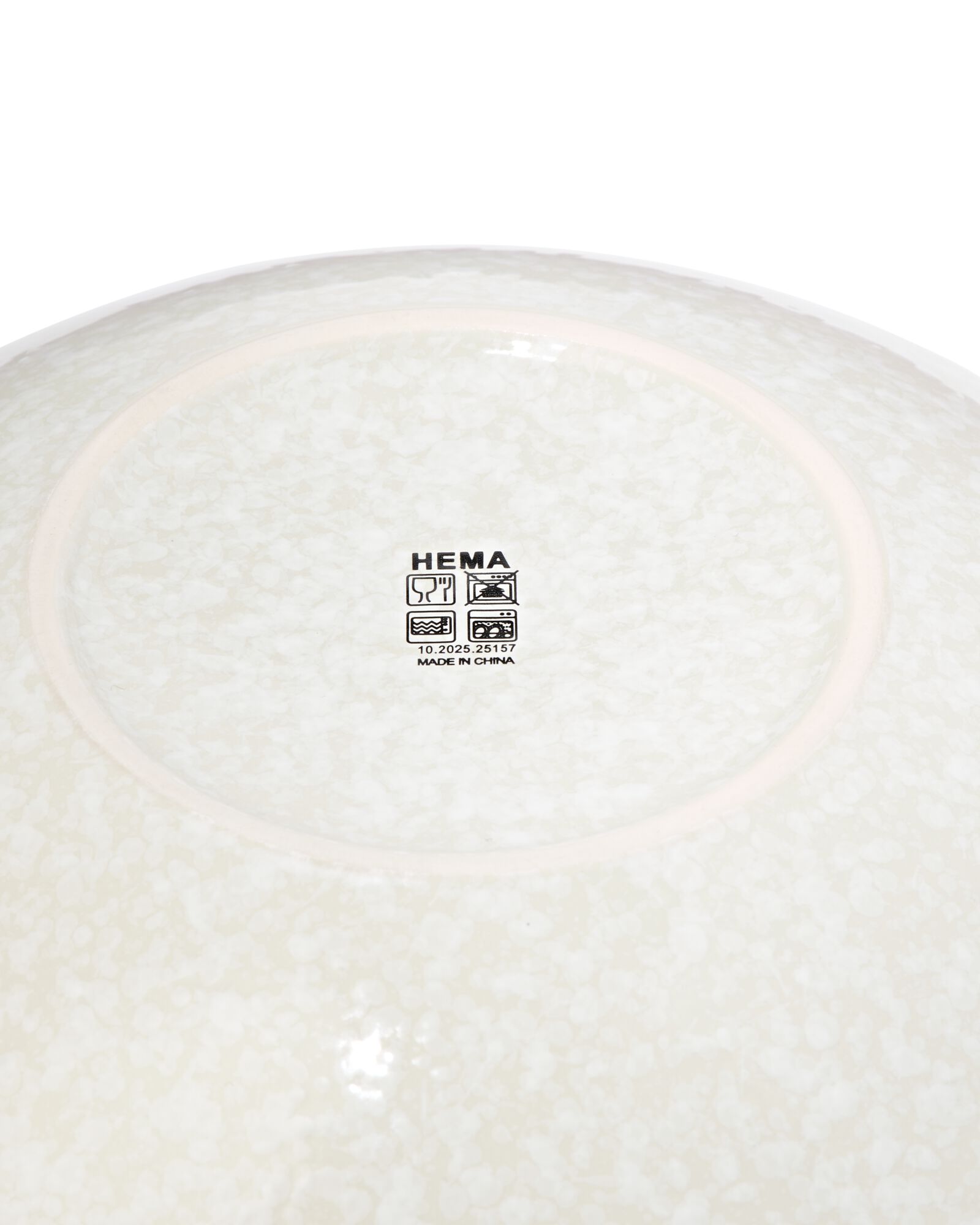 Salatsch&uuml;ssel ⌀ 21 cm, Steingut, gesprenkelt, gr&uuml;n - 9650414 - HEMA