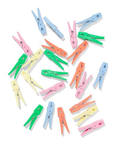pinces &agrave; linge en plastique recycl&eacute; - 24 pi&egrave;ces - 20500205 - HEMA