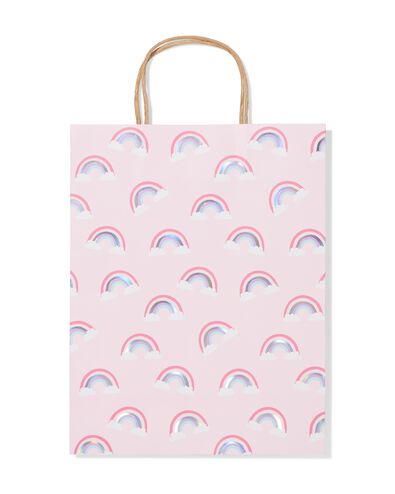 sac cadeau L 31x24cm papier arc-en-ciel - 14700697 - HEMA
