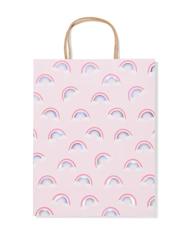 sac cadeau L 31x24cm papier arc-en-ciel - 14700697 - HEMA