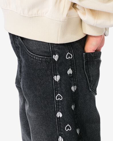 kinderjeans wide fit zwart - 30833228BLACK - HEMA