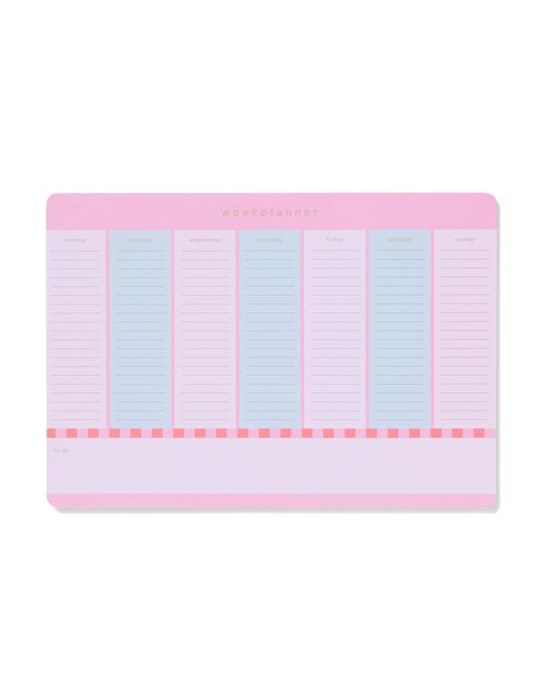 Wochenplaner 29,5 x 21 cm in Rosa-Blau - 14100236 - HEMA