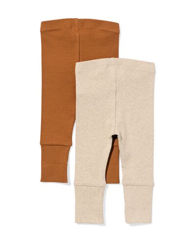 leggings &eacute;volutifs c&ocirc;tel&eacute;s b&eacute;b&eacute; - lot de 2 marron marron - 33044770BROWN - HEMA