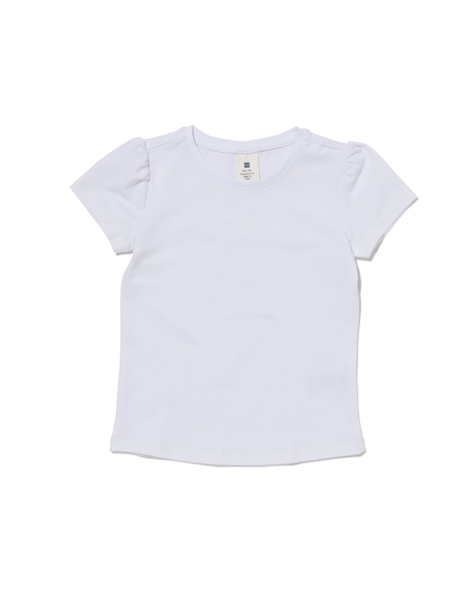 2er-Pack Kinder-T-Shirts weiß - HEMA