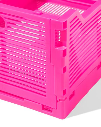 caisse pliable &agrave; lettres recycl&eacute;e M rose vif rose vif M  30 x 40 x 17 - 39800024 - HEMA