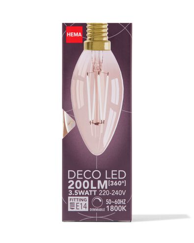 led kaars goud E14 3.5W 200lm - 20070057 - HEMA