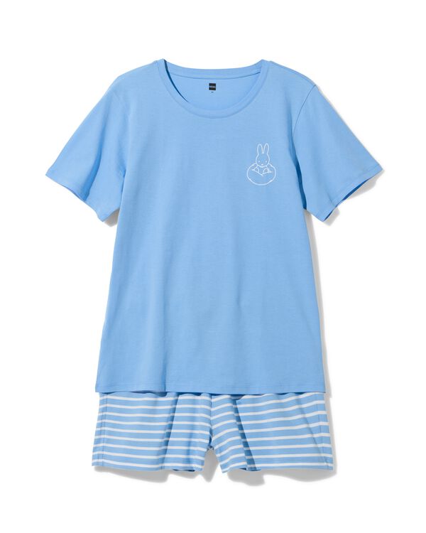 pyjacourt femme Miffy  Pax jersey rayures bleu bleu - 23401540BLUE - HEMA