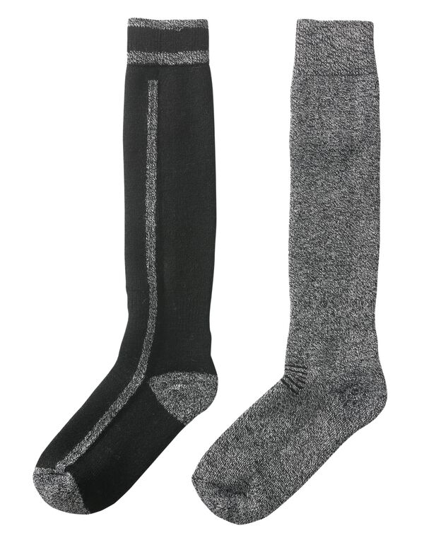 BestSale247 2 paar dames skisokken, skikousen, functionele sokken voor wintersport met speciale voering in verschillende kleuren, grijs/roze, 35-38 EU