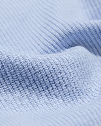 dames T-shirt Clara regular fit rib blauw blauw - 36370085BLUE - HEMA