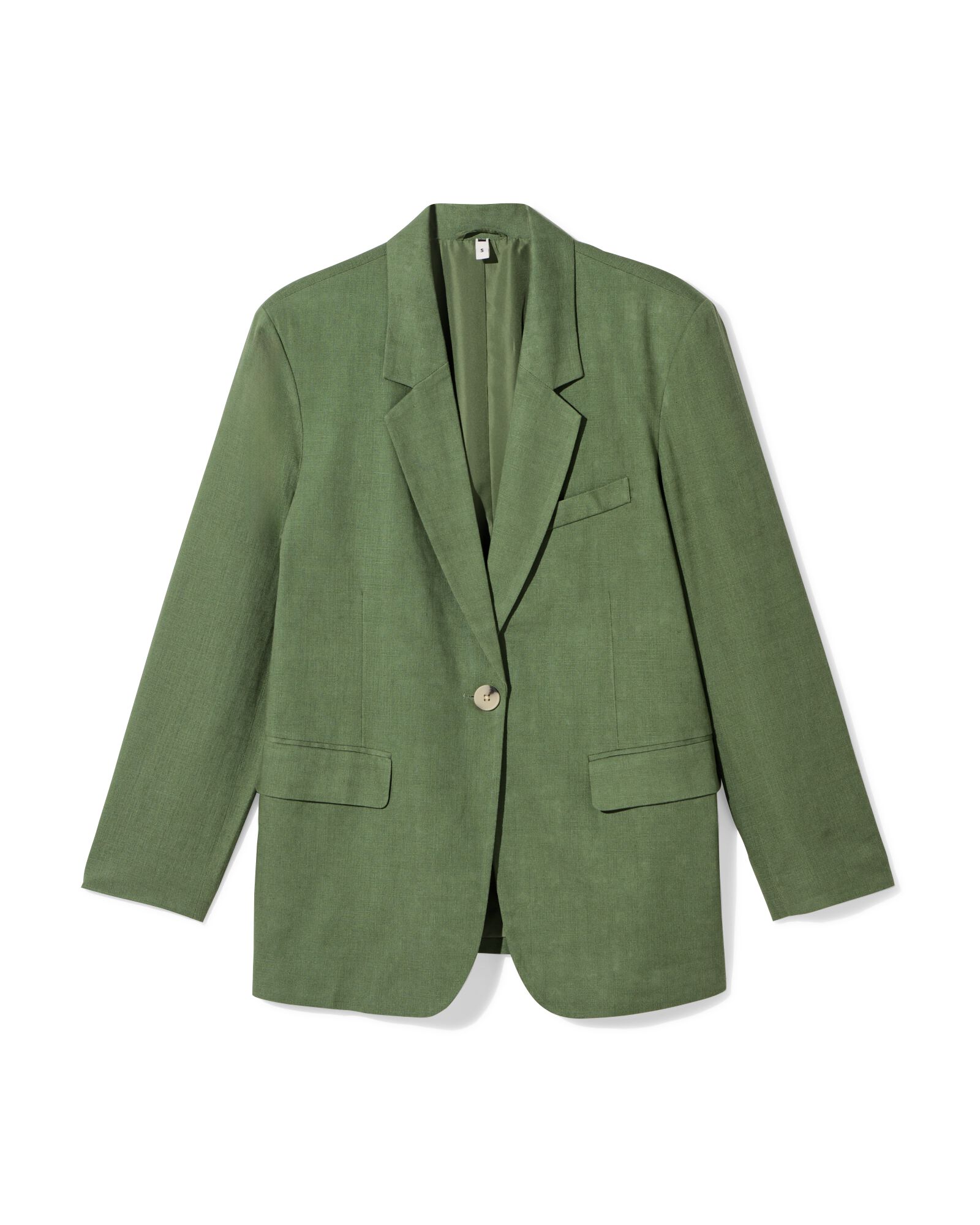 blazer oversize en lin Isla femme vert - 36209465GREEN - HEMA