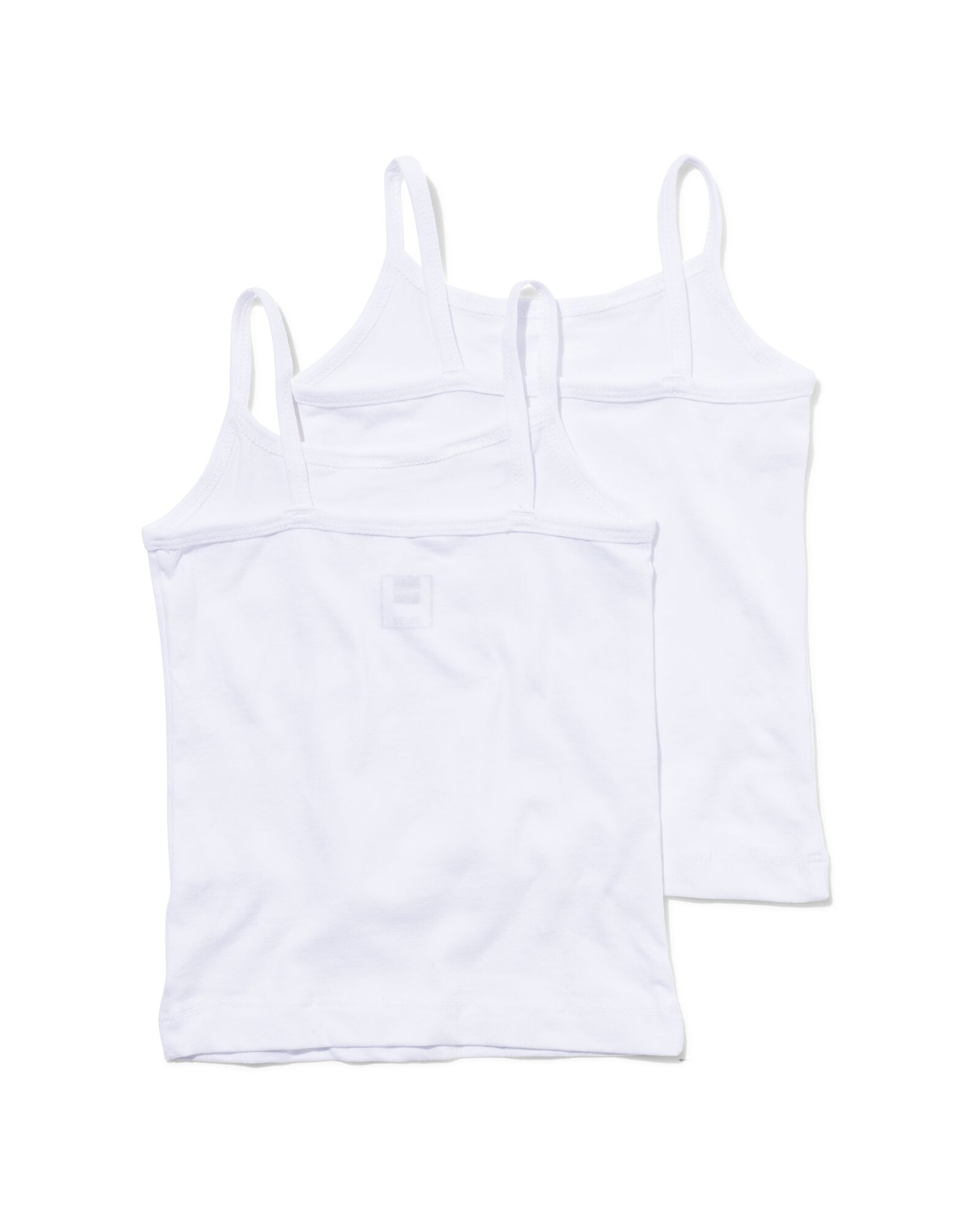 2-pak meisjeshemd wit wit - 1000001699 - HEMA