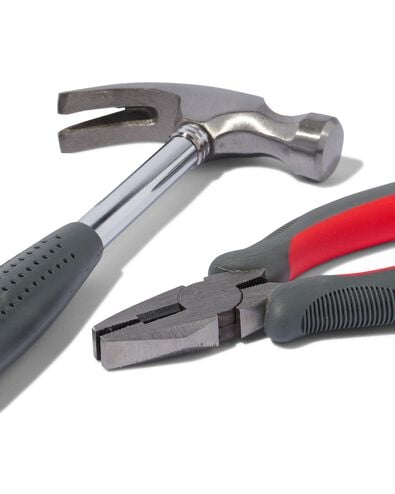 hamer, tang en schroevendraaier in koffer - 81060016 - HEMA