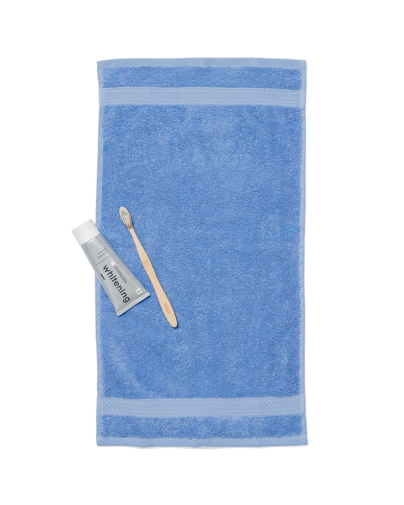 serviettes de bain - qualit&eacute; &eacute;paisse bleu vif petite serviette - 5250383 - HEMA