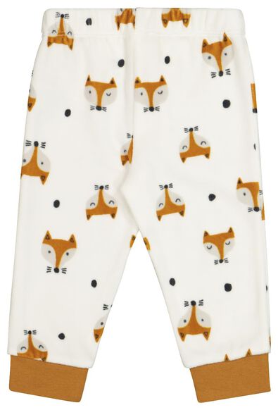 pyjama bébé velours renards blanc cassé - 1000020006 - HEMA