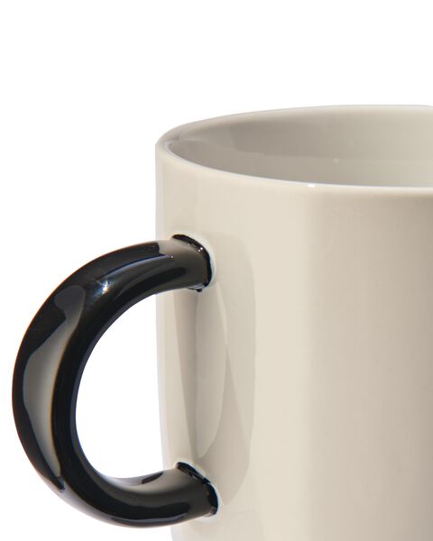 mug en faïence blanc/noir 350 ml - P - 61120111 - HEMA