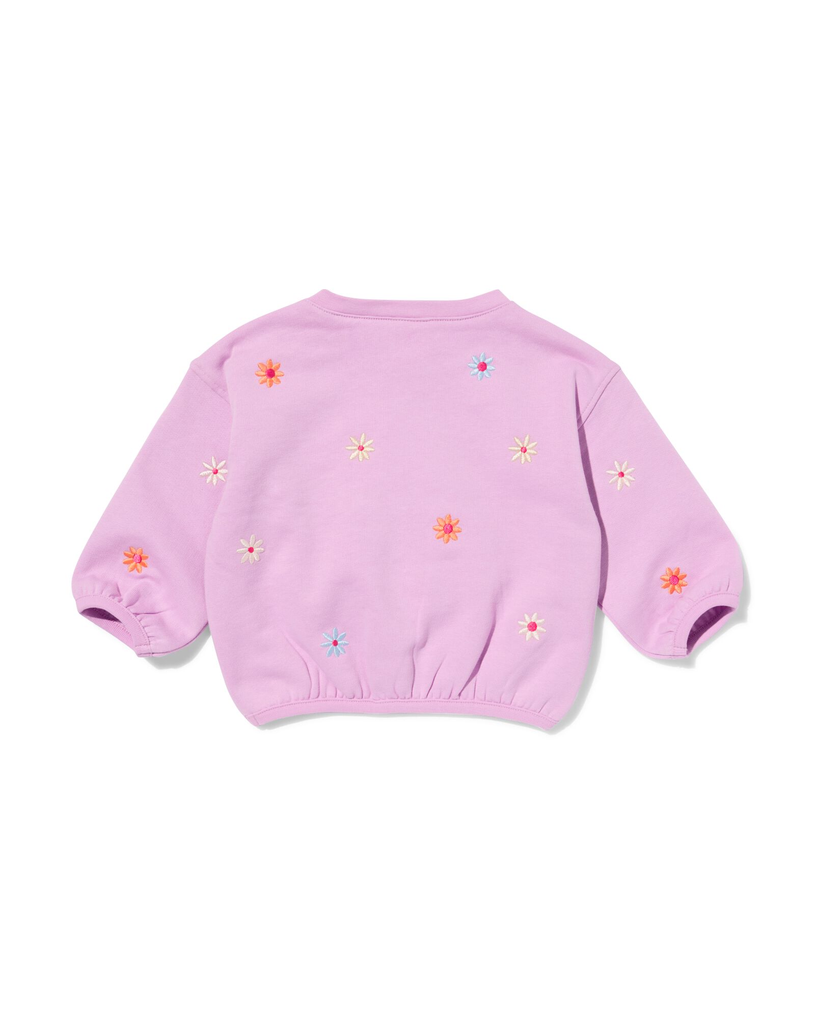 Babypullover Jersey, bestickt, Blumen violett violett - 33071070PURPLE - HEMA