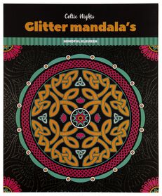 schwarzes Glitzer-Malbuch, Mandalas, Night Blooming - 60270009 - HEMA