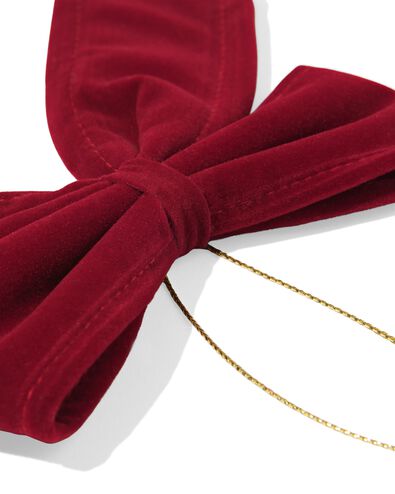 Weihnachtsanhänger, 24 cm, Schleifen, rot - 3 Stück - 25101466 - HEMA