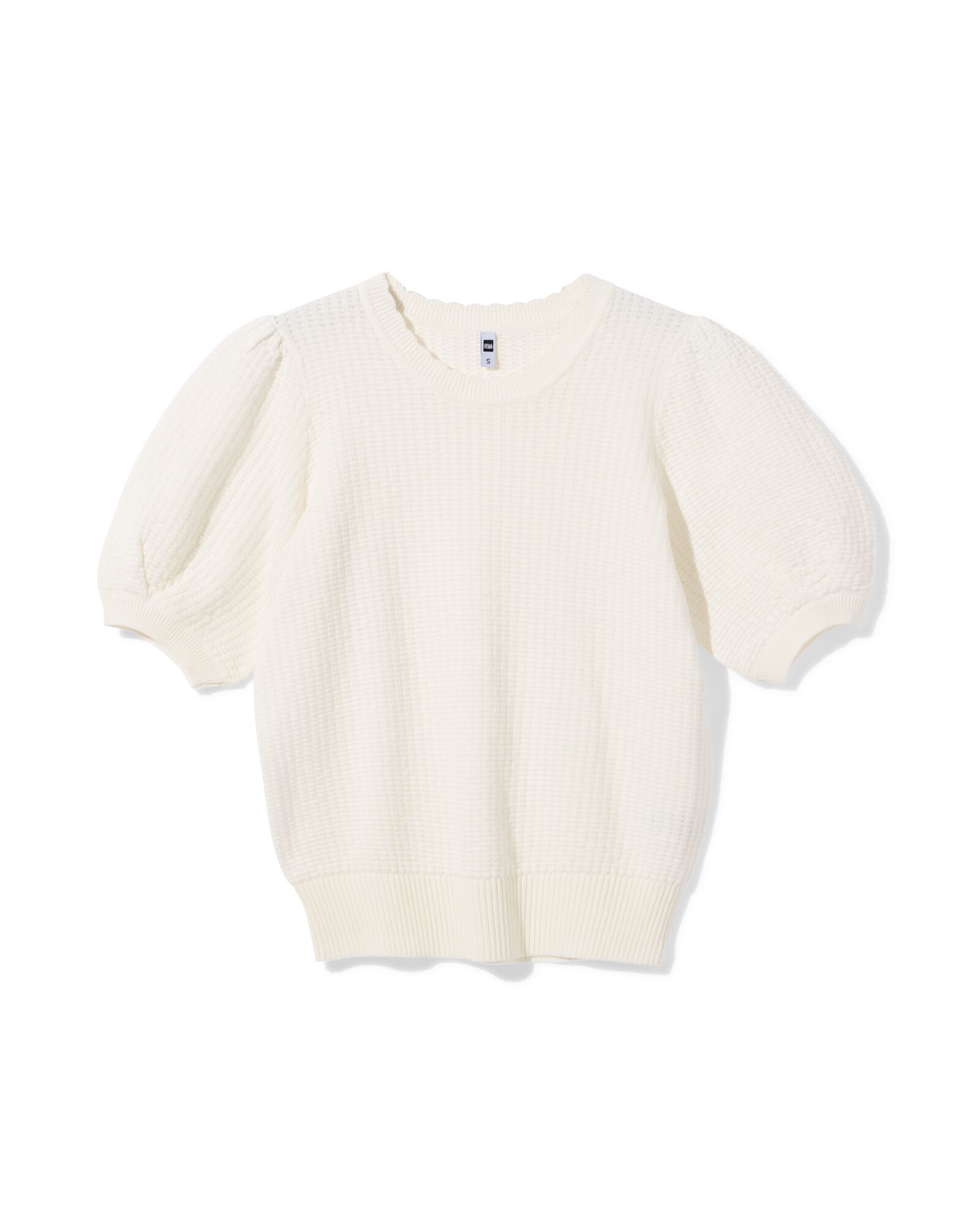 damestrui Franka structuur wit wit - 36208160WHITE - HEMA