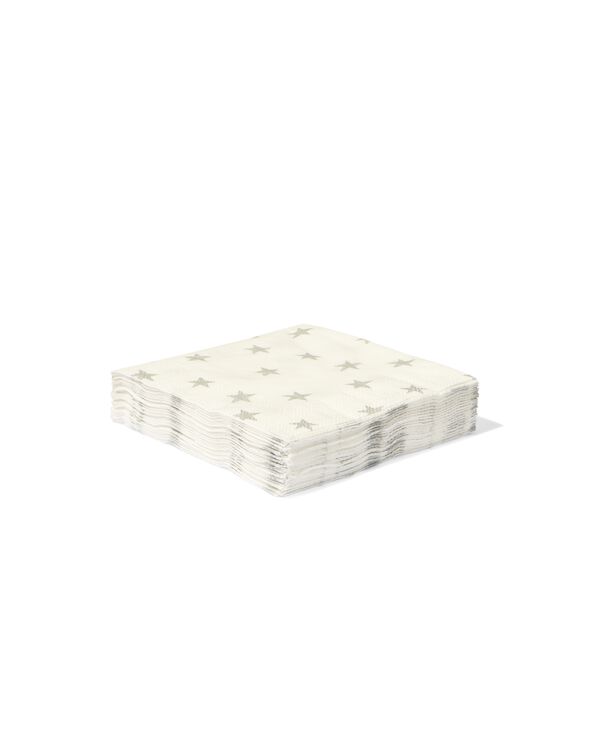 20 serviettes en papier 24x24 avec étoiles - 25640059 - HEMA