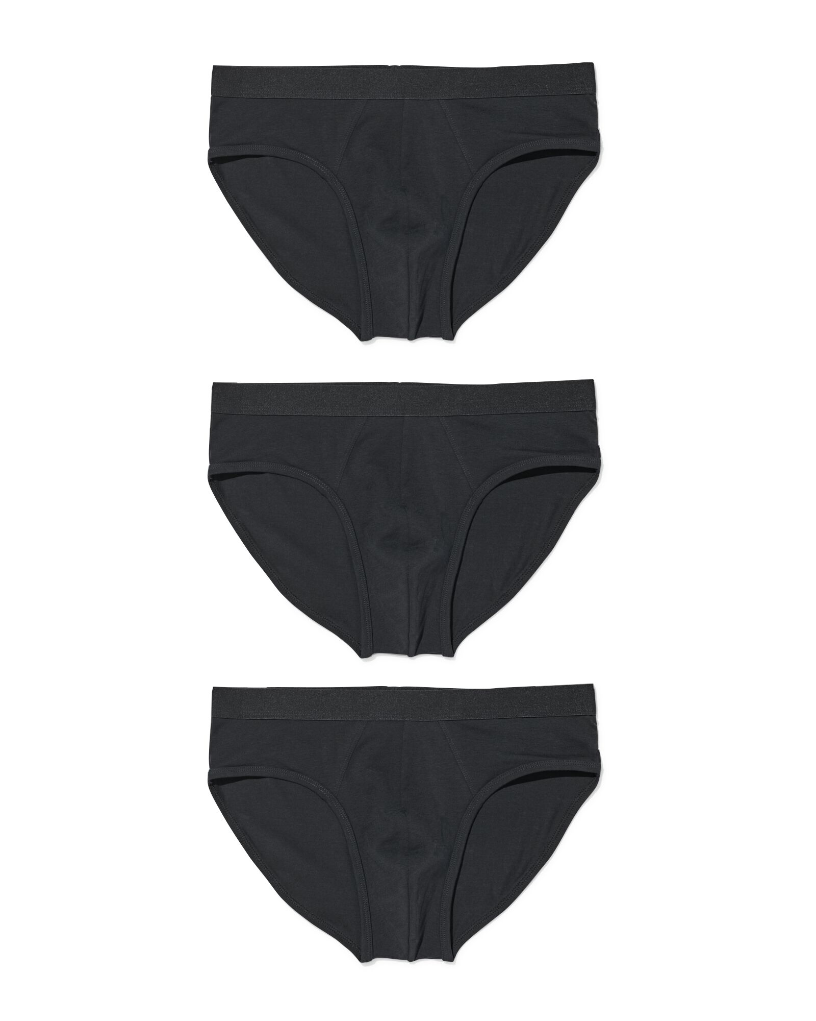 3er-Pack Herren-Slips schwarz schwarz - 1000010251 - HEMA