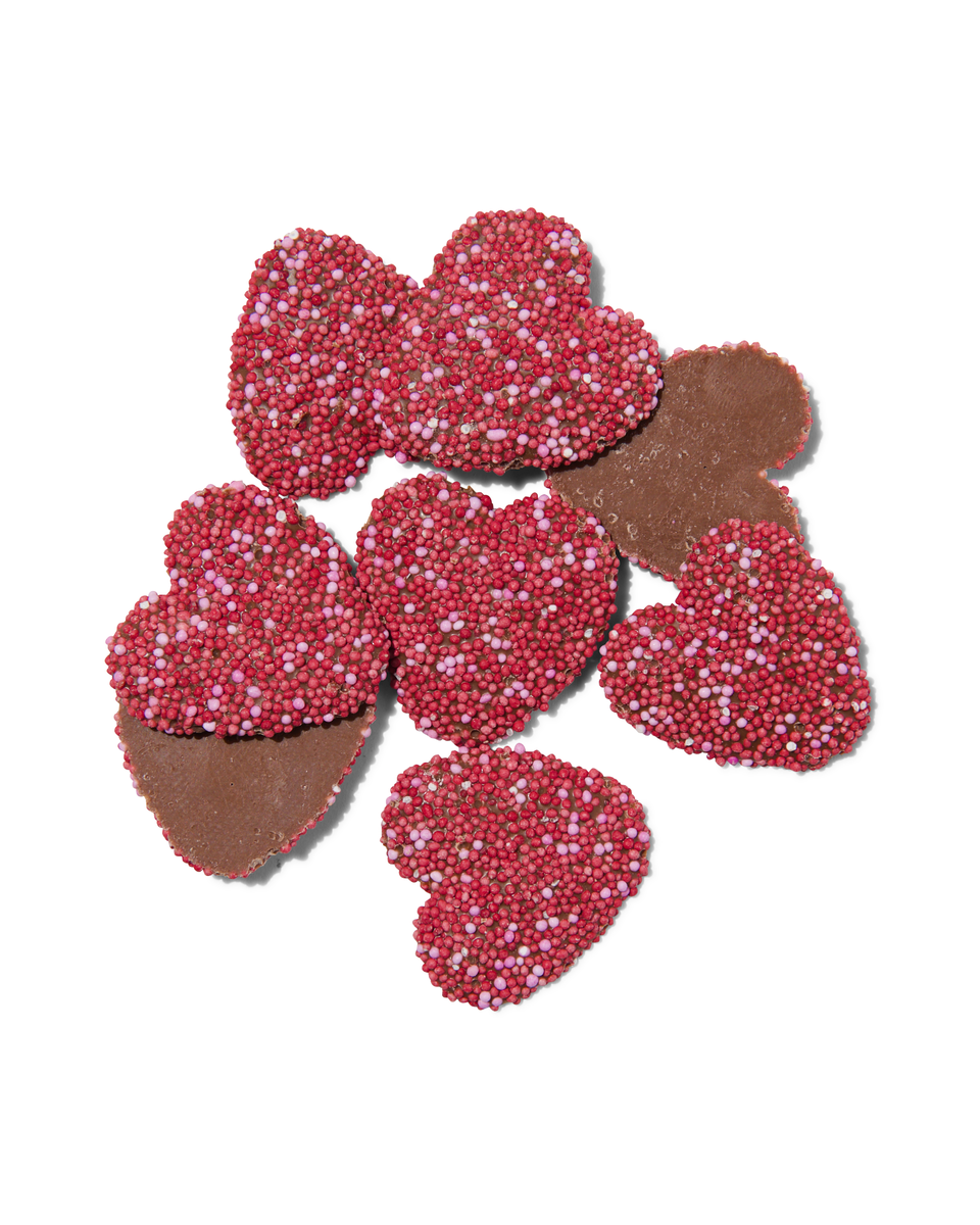 coeurs en chocolat aux granulés de sucre 150g - 24162202 - HEMA