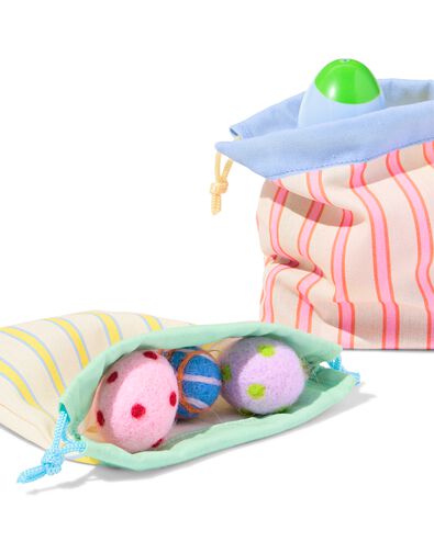 sacs de collecte d'&oelig;ufs 16,5x20cm rayures - 2 pi&egrave;ces - 25800122 - HEMA