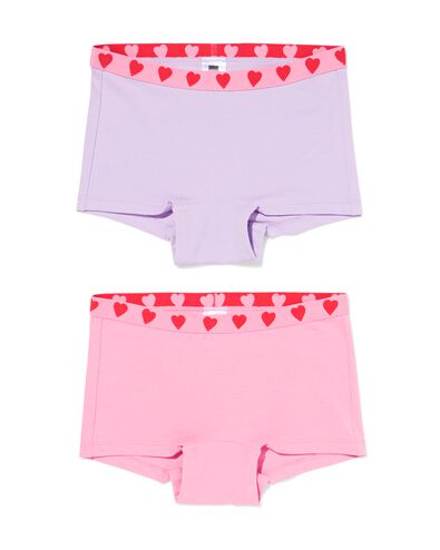 kinderboxers hartje - 2 stuks roze roze - 19302060PINK - HEMA