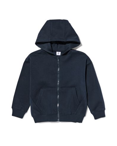 gilet sweat enfant bleu fonc&eacute; - 30795055DARKBLUE - HEMA