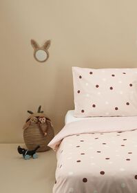 Kinder-Bettwäsche, 140 x 200 cm, Soft Cotton, Punkte, rosa - 5720174 - HEMA