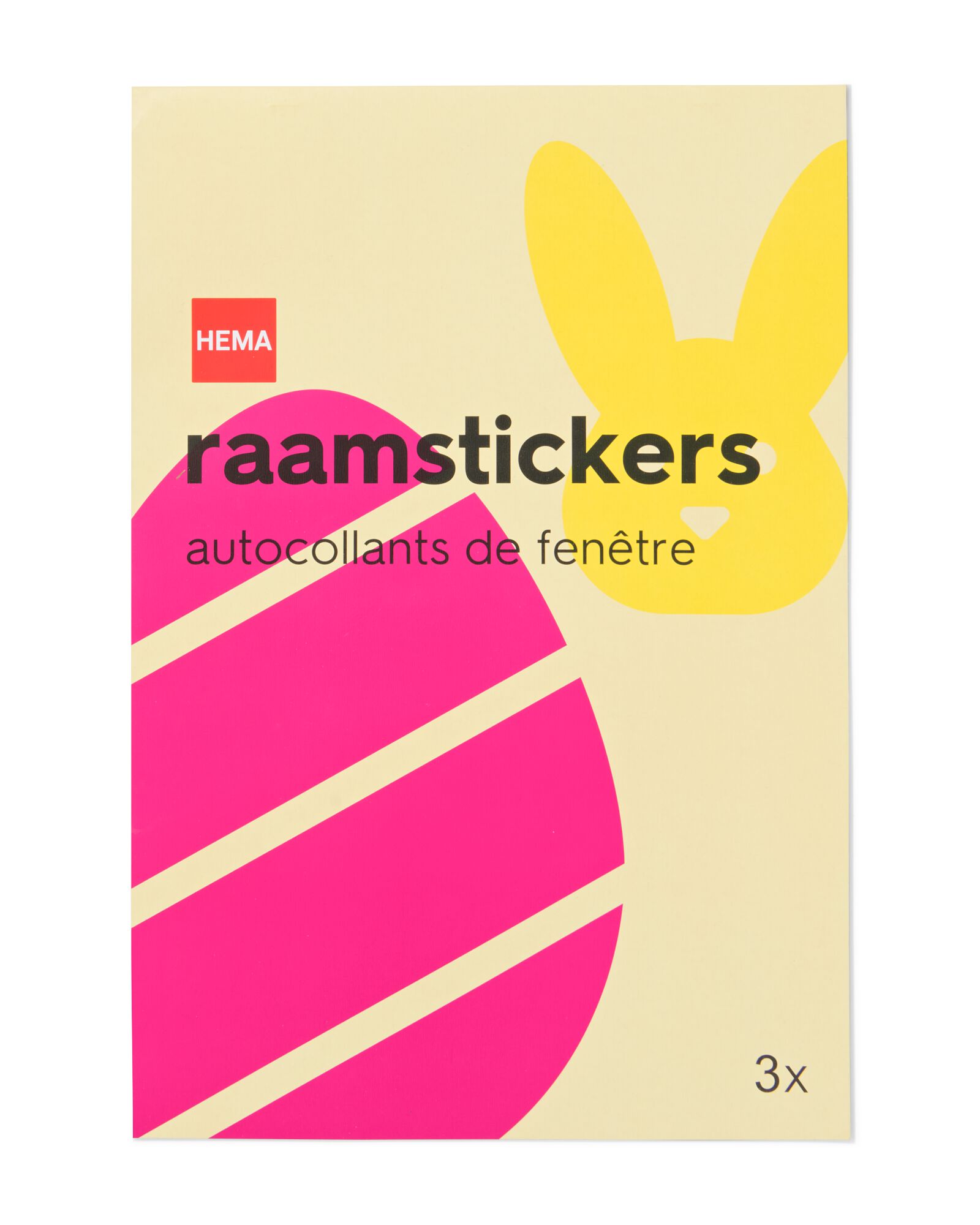 raamstickers 30.5x21cm paasfiguren - 3 stuks - 25800121 - HEMA