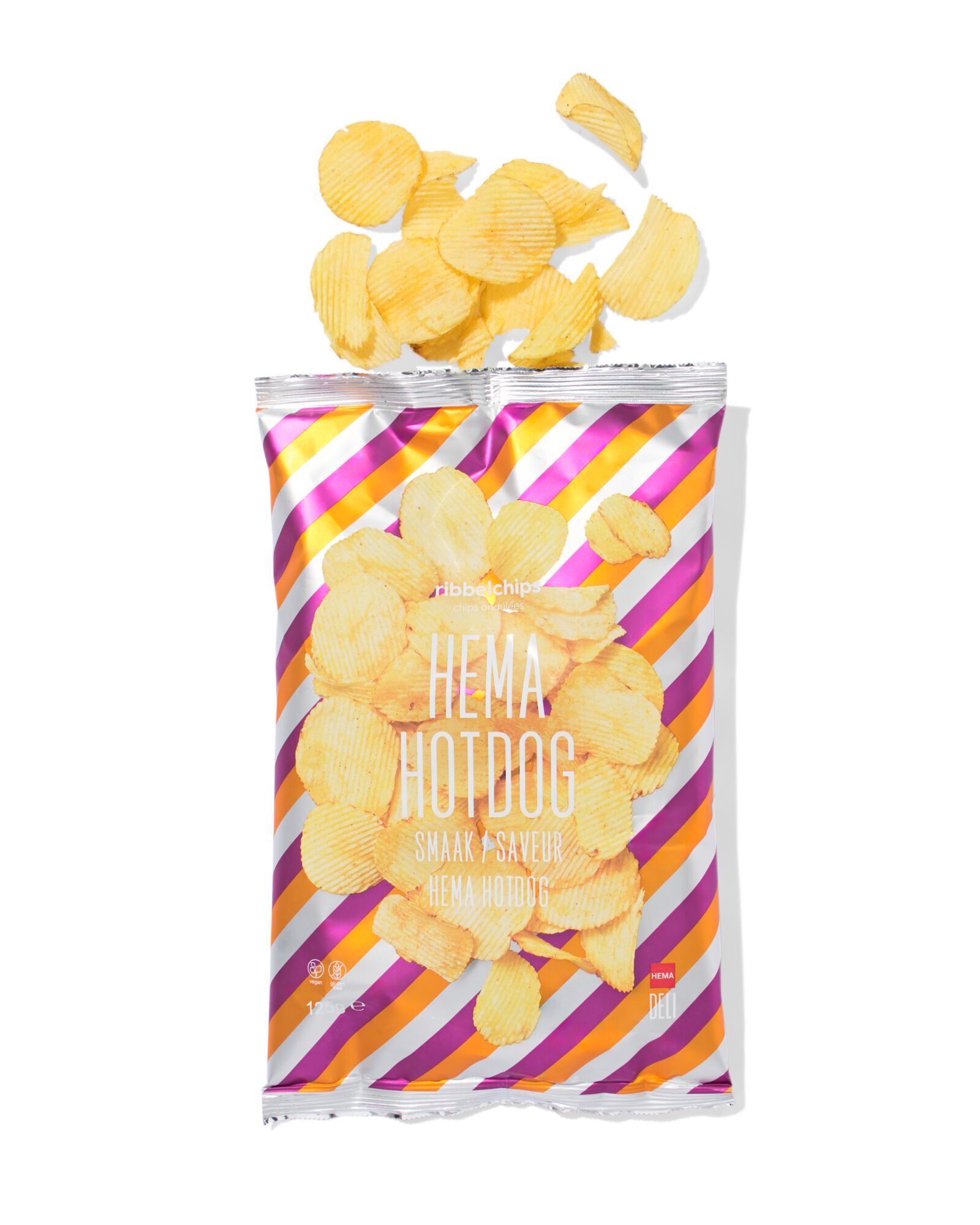 chips nervur&eacute;es hot-dog 125 g - 10660102 - HEMA
