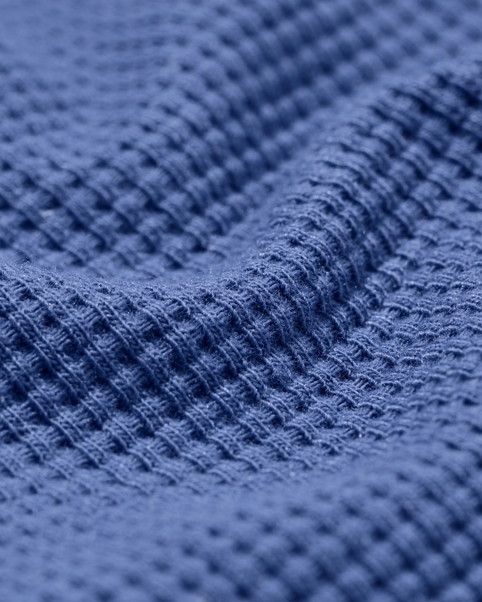 herenpyjama wafel  blauw - 23610550BLUE - HEMA