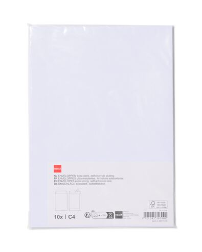 enveloppes C4 blanches - lot de 10 - 14100144 - HEMA