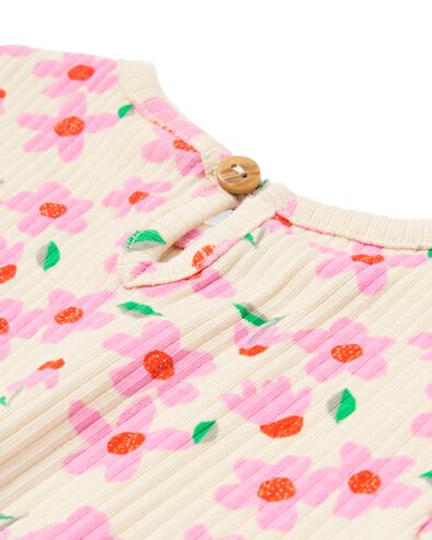 t-shirt c&ocirc;tel&eacute; fleurs b&eacute;b&eacute; - lot de 2 rose - 33040770PINK - HEMA