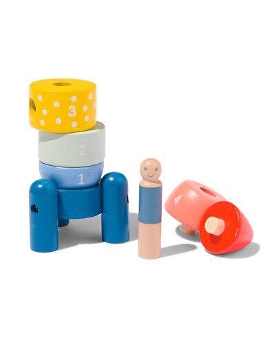 stapelraket hout 22cm - 15130140 - HEMA