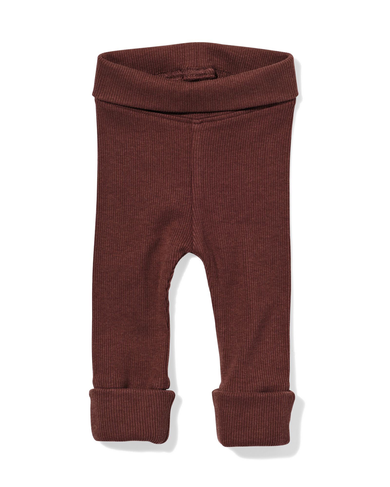 newborn meegroei legging LENZING&trade; ECOVERO&trade; rib donkerbruin - 33429120DARKBROWN - HEMA