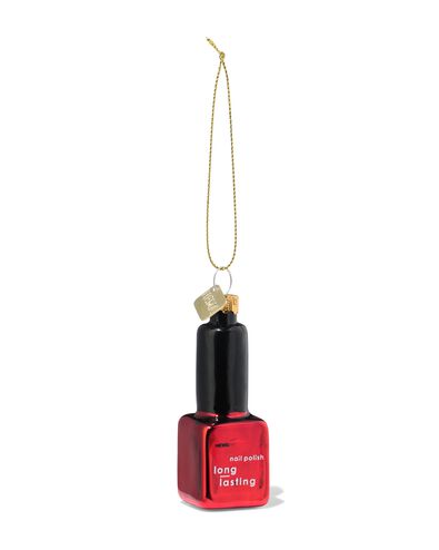d&eacute;coration de No&euml;l &agrave; suspendre 9 cm verre vernis &agrave; ongles - 25102126 - HEMA