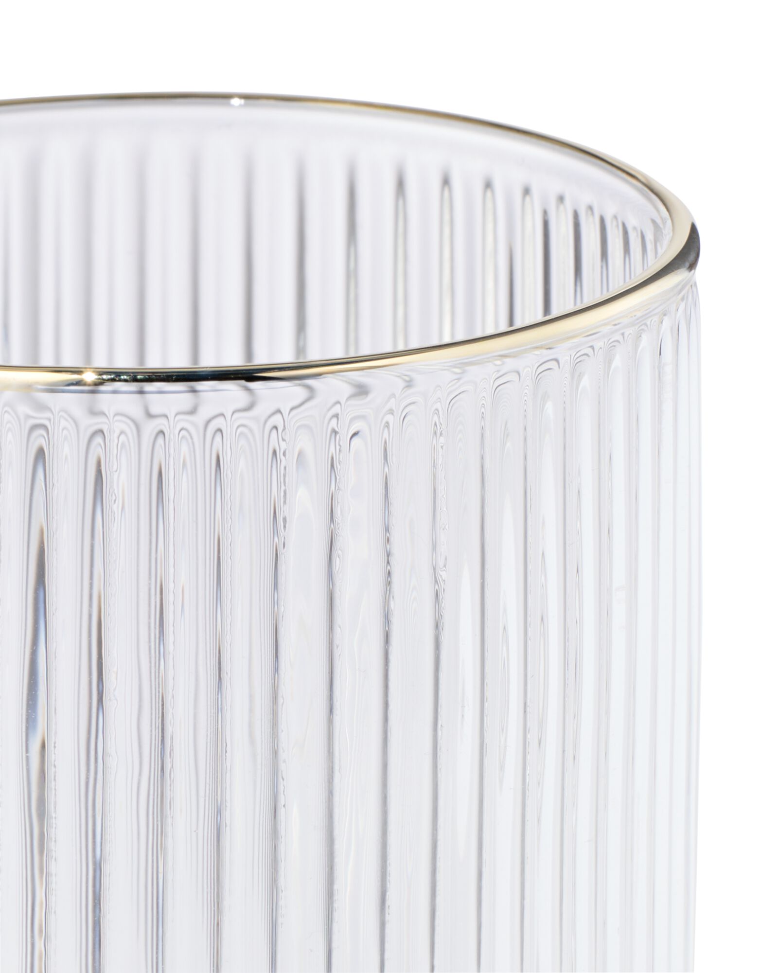 Glas f&uuml;r Duftkerze ⌀ 6,5 x 6,5 cm, gerippt, transparent - 13507521 - HEMA