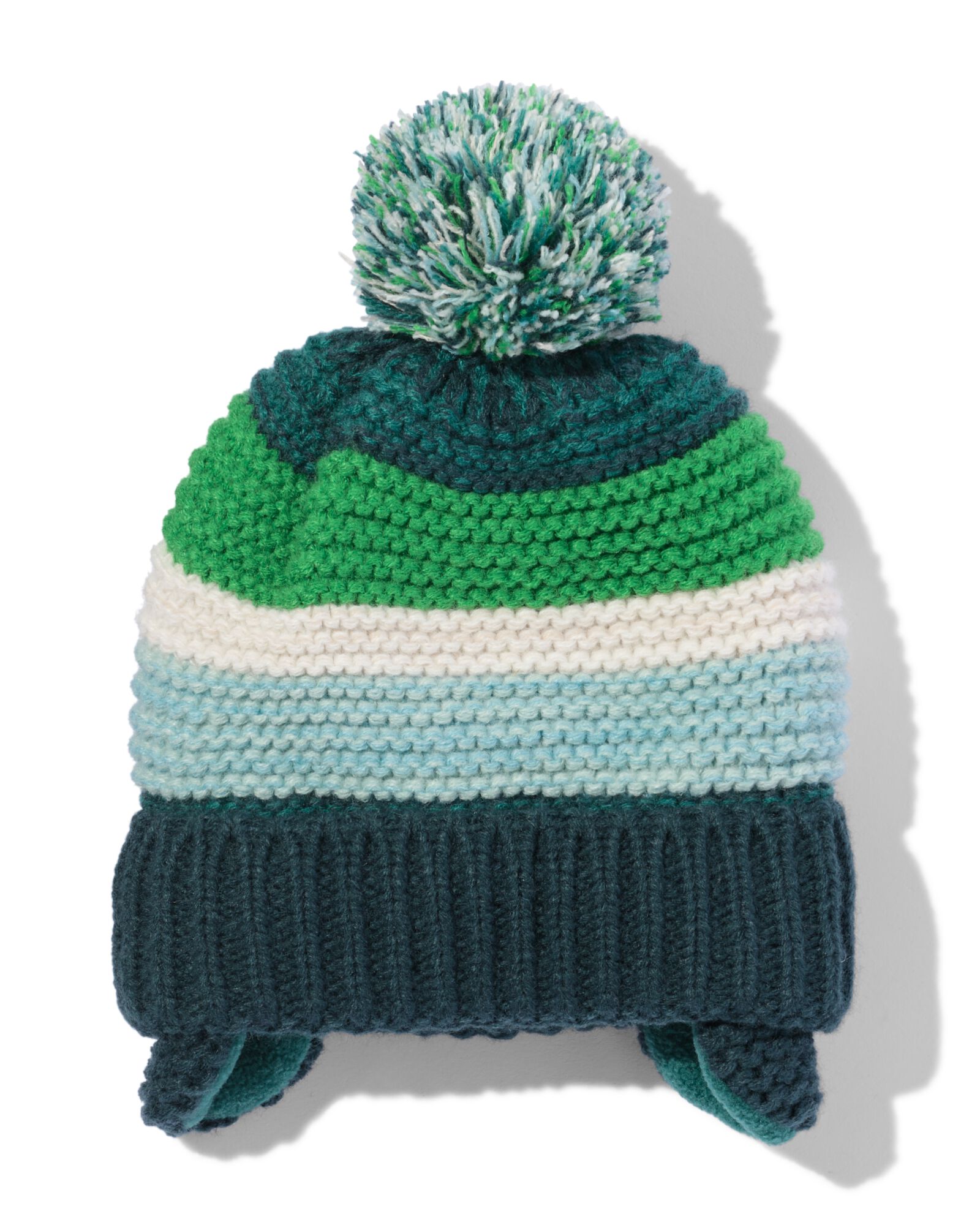 Gestreifte Babym&uuml;tze mit Bommel bunt - 33270340MULTI - HEMA