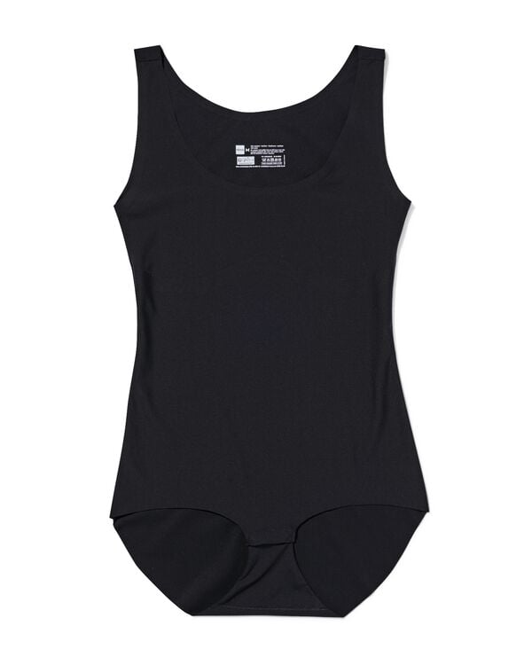 medium corrigerende damesbody second skin  zwart zwart - 21500414BLACK - HEMA