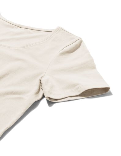 Basic-Damen-T-Shirt beige XL - 36364129 - HEMA