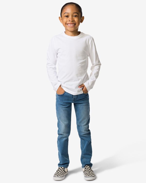 jog denim skinny enfant bleu moyen bleu moyen - 30776003MIDBLUE - HEMA
