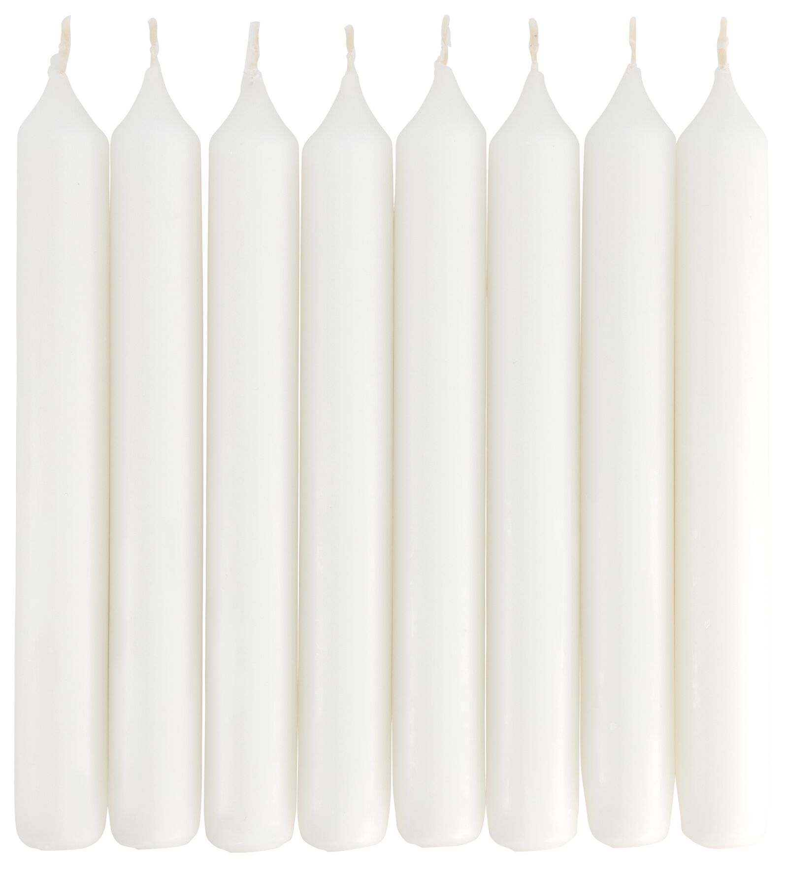8 bougies longues Ø2x17 blanches - HEMA