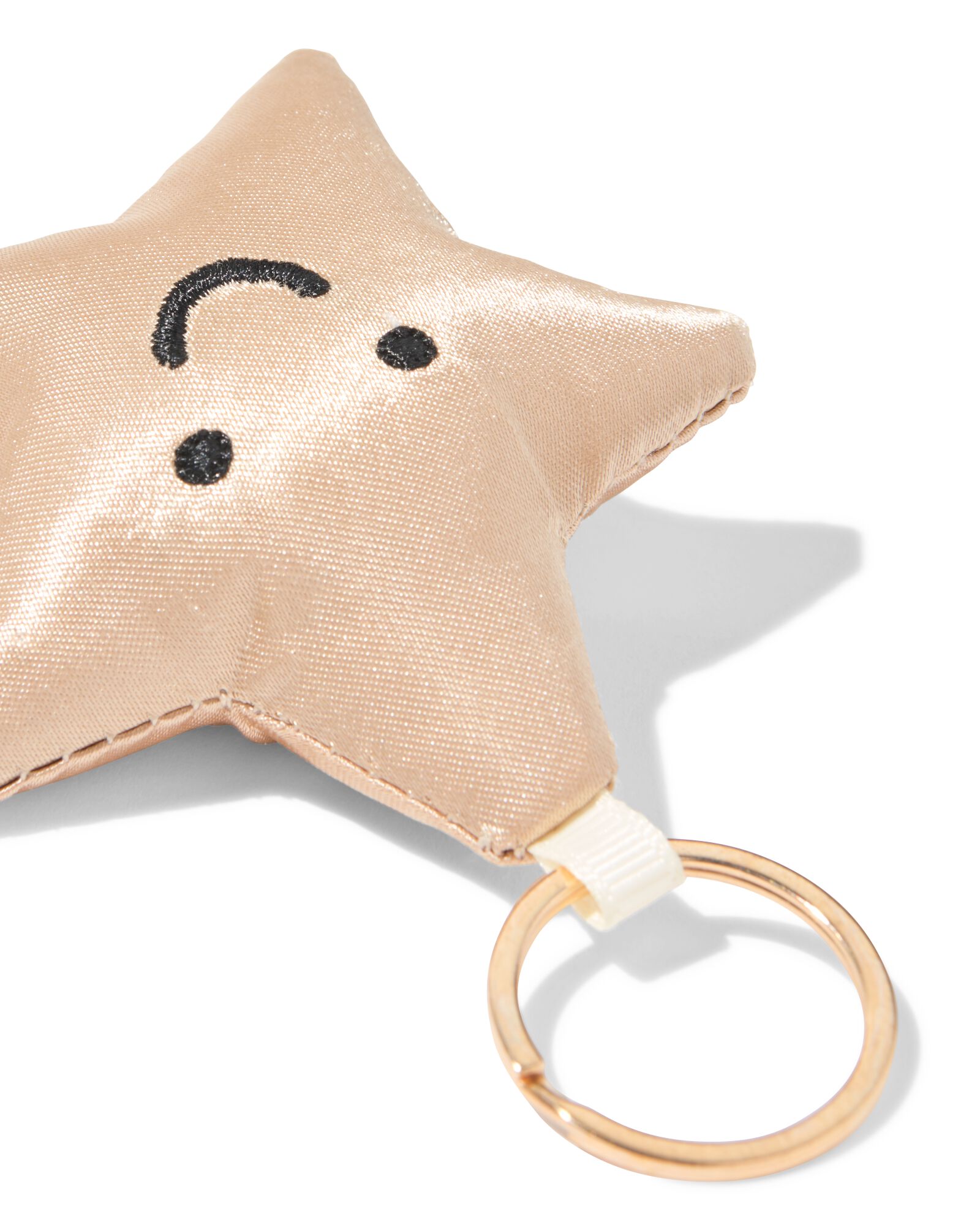 porte-cl&eacute;s 7x6 cm &eacute;toile visage or - 61100272 - HEMA