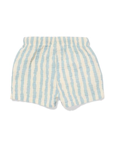 short nouveau-n&eacute; coupe confortable mousseline rayures bleu bleu - 33452020BLUE - HEMA
