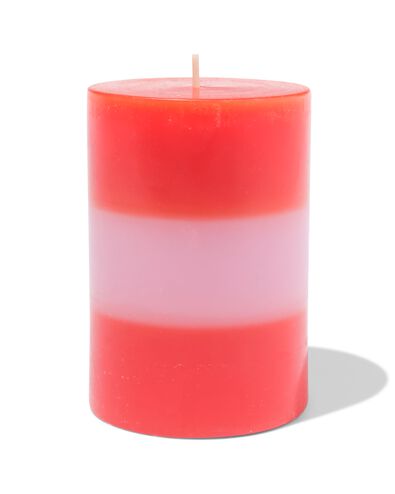stompkaars ⌀7x10cm strepen oranje-roze - 13506162 - HEMA