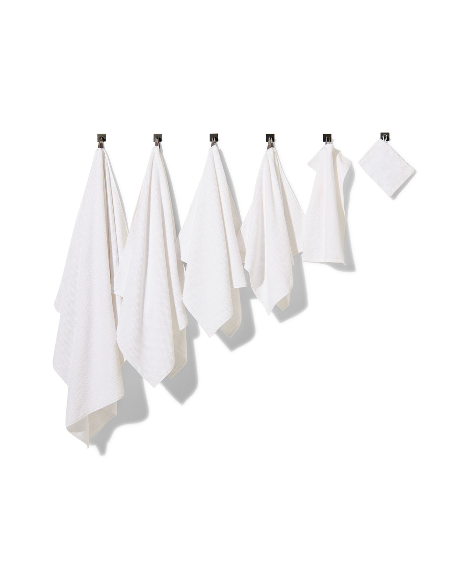 serviette de bain 2&egrave;me vie coton recycl&eacute; blanc - 1000031876 - HEMA