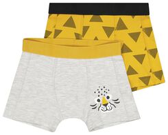 2er-Pack Kinder-Boxershorts, Bambus/elastische Baumwolle, Leopard gelb gelb - 1000024653 - HEMA